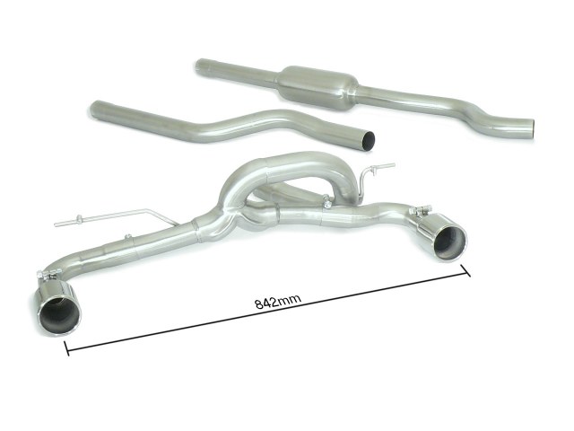 50-0555-05 Ragazzon Mittelschalldämpfer + Duplex Endrohre 1x 90mm rund