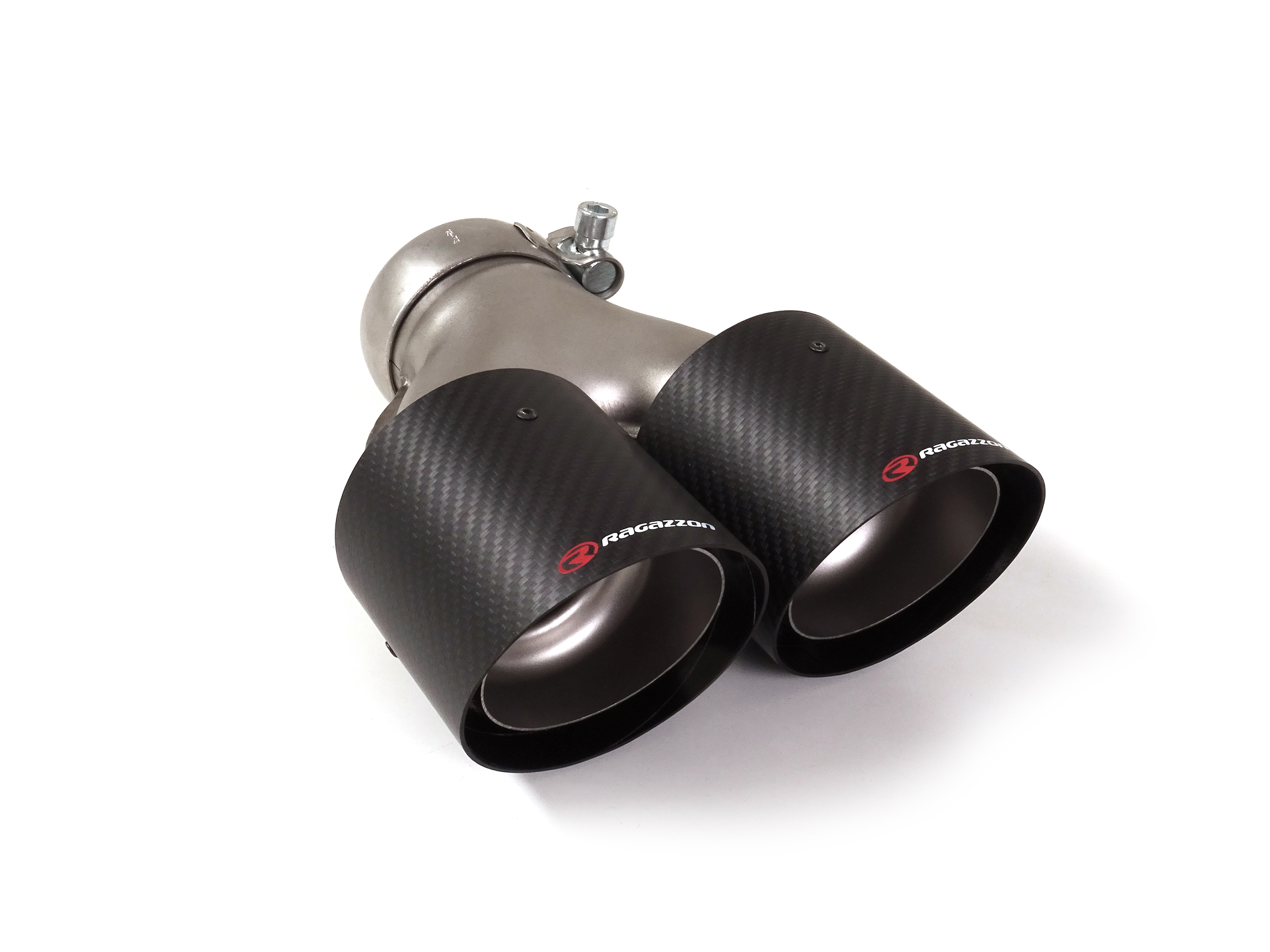 Ragazzon Endrohr 2x 100mm rund Carbon Shot