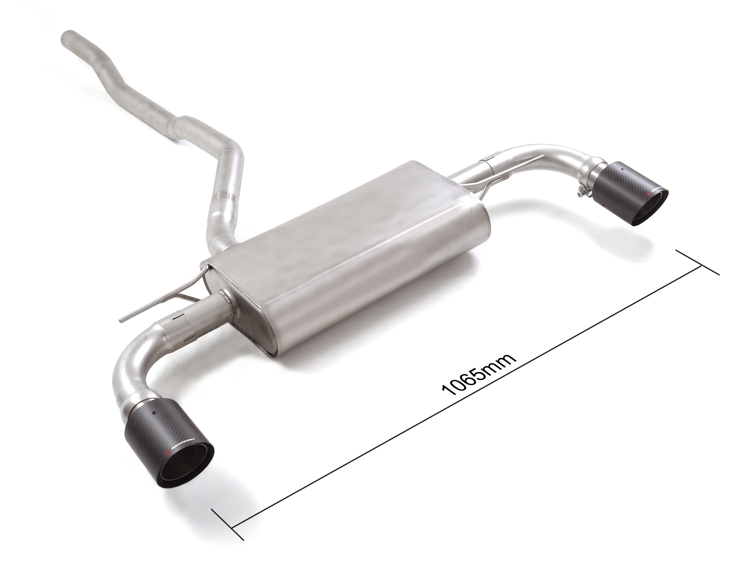 50-1087-74 Ragazzon Duplex rear silencer 1x 102mm round Sport Line Â