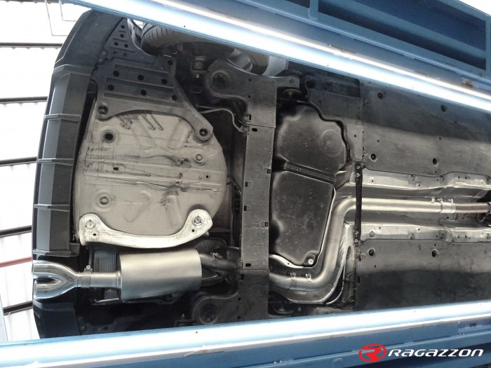 Ragazzon rear silencer 1x 2x70mm round Sport Line staggered