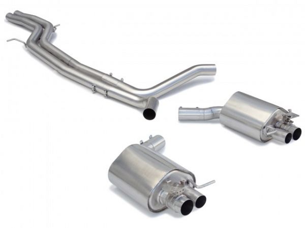 Ragazzon center pipe group N + Duplex rear silencer with integrated flaps