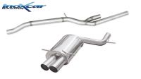Inoxcar Center pipe + rear silencer 2x 76mm round Racing