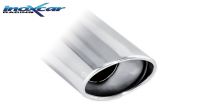 Inoxcar End pipe system 1x 150x105mm oval oblique