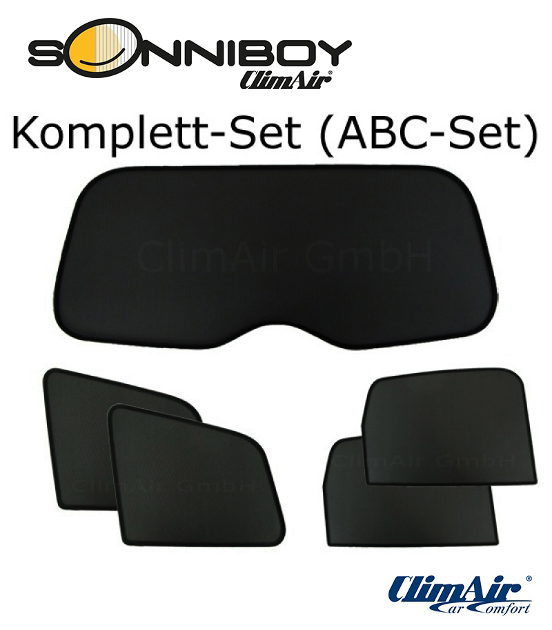 TYP 5P 5-Door Sonniboy 2009- für die hinteren Seitenscheiben und die Heckscheibe Sonnenschutz -CLI0078209ABC passend für SEAT Altea Facelift 